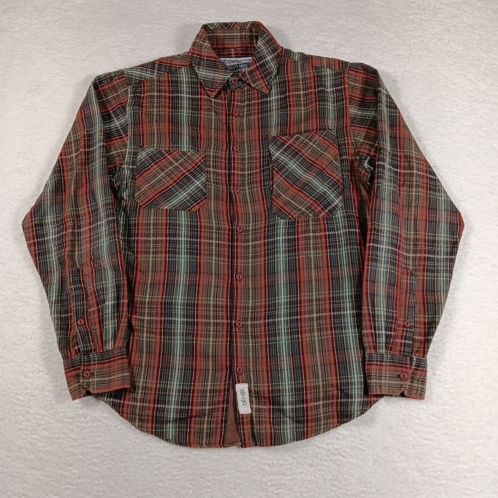 Schott Bros Shirt Mens Medium Flannel 100% Cotton Workwear Cowboy Western